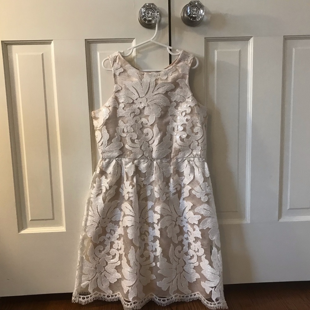 White and Gold Dress / Size 14